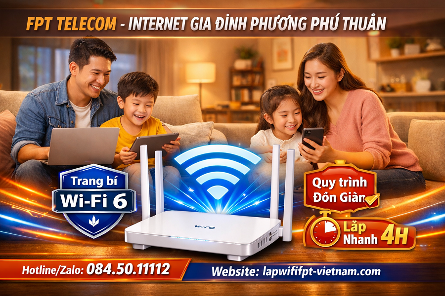 Internet FPT Phường Phú Thuận Cho Gia Đình – Kết Nối Yêu Thương, Trải Nghiệm Mượt Mà
