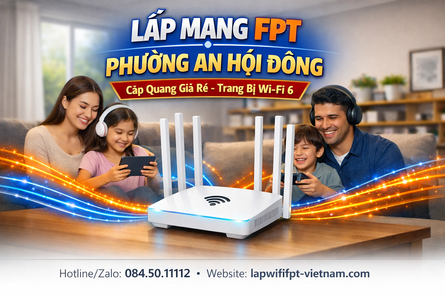 Lắp Mạng FPT Phường An Hội Đông Giá Rẻ – Cáp Quang Tốc Độ Cao, Tiết Kiệm Tối Đa