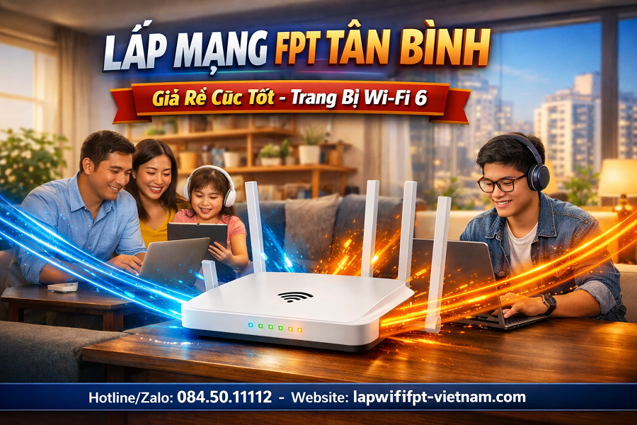 Lắp Mạng FPT Tân Bình Giá Rẻ – Đường Truyền Tốc Độ Cao, Chi Phí Tối Ưu