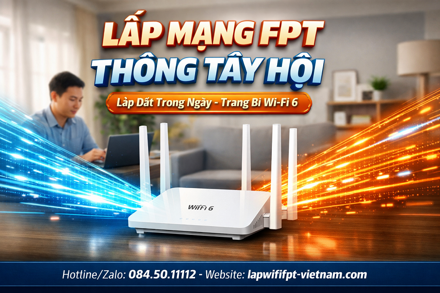Lắp Mạng FPT Thông Tây Hội Trong Ngày – Triển Khai Siêu Tốc Trong 4H
