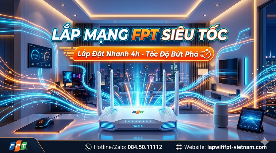 Lắp Mạng FPT Phú Nhuận Nhanh Chóng – Tối Ưu Tốc Độ Mạng, Bứt Phá Công Nghệ Wi-Fi 6