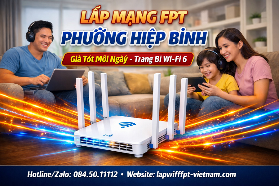 Lắp Mạng FPT Phường Hiệp Bình Giá Tốt – Cáp Quang Tốc Độ Cao, Chi Phí Tối Ưu