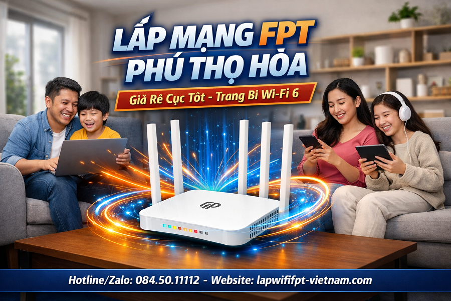 Lắp Mạng FPT Phường Phú Thọ Hòa Giá Rẻ – Cáp Quang Tốc Độ Cao, Chi Phí Tối Ưu