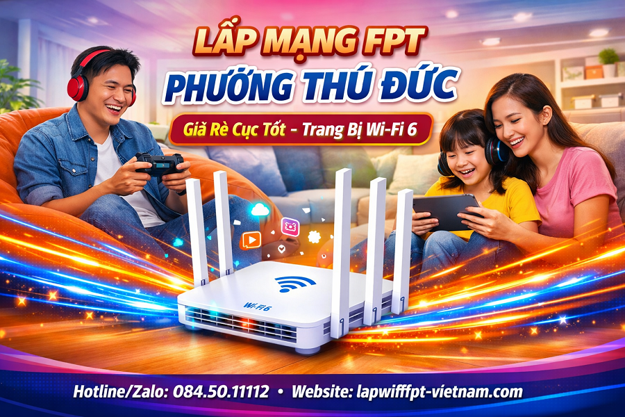 Lắp Mạng FPT Phường Thủ Đức Giá Rẻ – Cáp Quang Tốc Độ Cao, Chi Phí Tối Ưu
