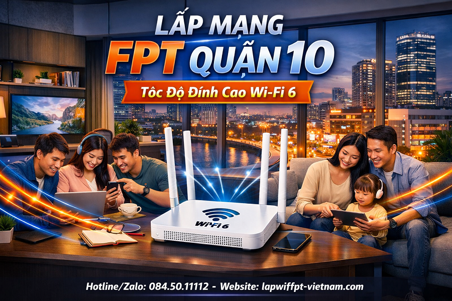 Lắp Mạng FPT Quận 10 Tốc Độ Mạng Đỉnh Cao – Wi-Fi 6 Bứt Phá Công Nghệ