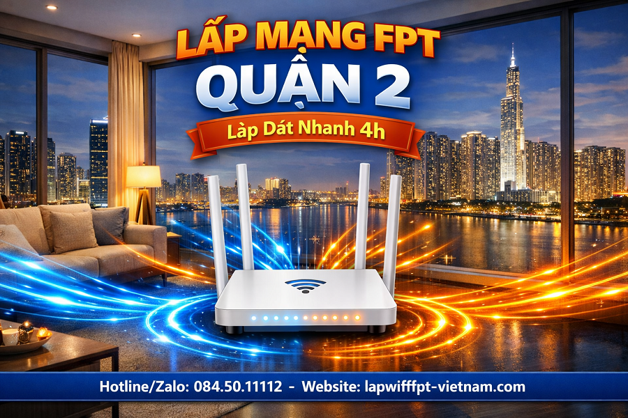 Lắp Mạng FPT Quận 2 Nhanh Chóng – Cáp Quang Tốc Độ Cao, Wi-Fi 6 Hiện Đại